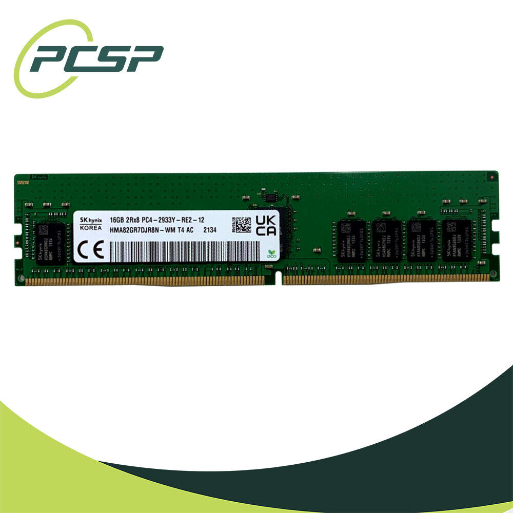 Hynix 16GB PC4-2933Y-R 2Rx8 DDR4 ECC REG RDIMM Server Memory HMA82GR7DJR8N-WM