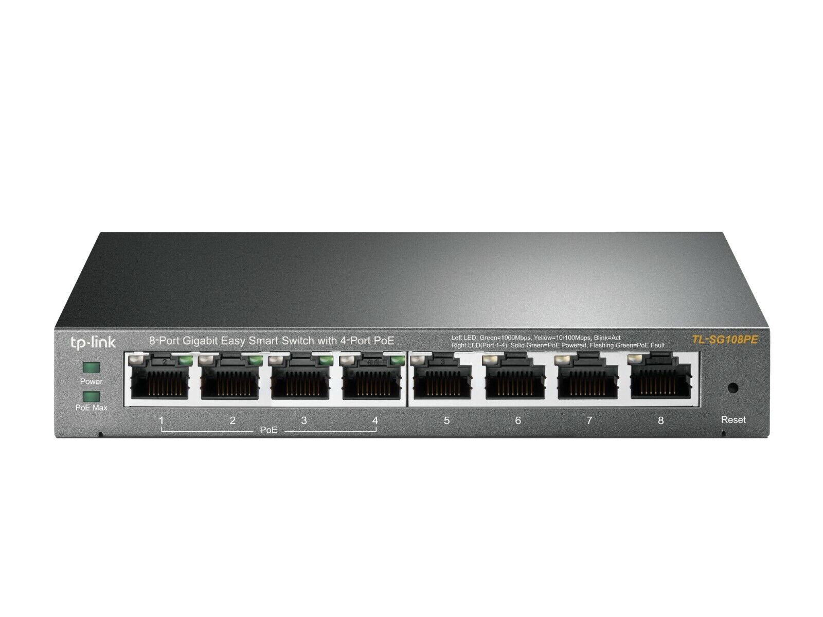 TP-Link TL-SG108PE 8-Port 1000Mbps Gigabit Ethernet Easy Smart Switch, 4 PoE