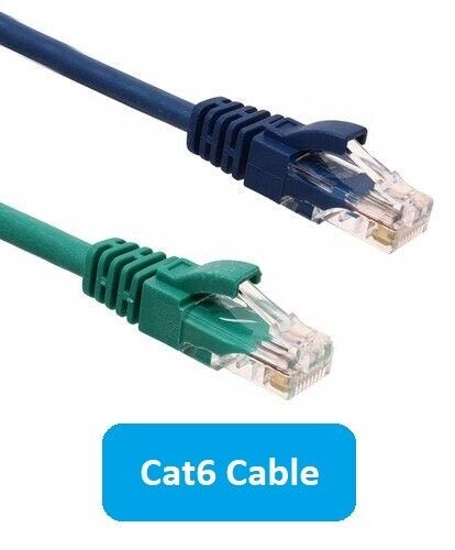 2 ft CAT6 Ethernet Cable 10 PACK - Premium Quality High Speed LAN Patch Cord CCA