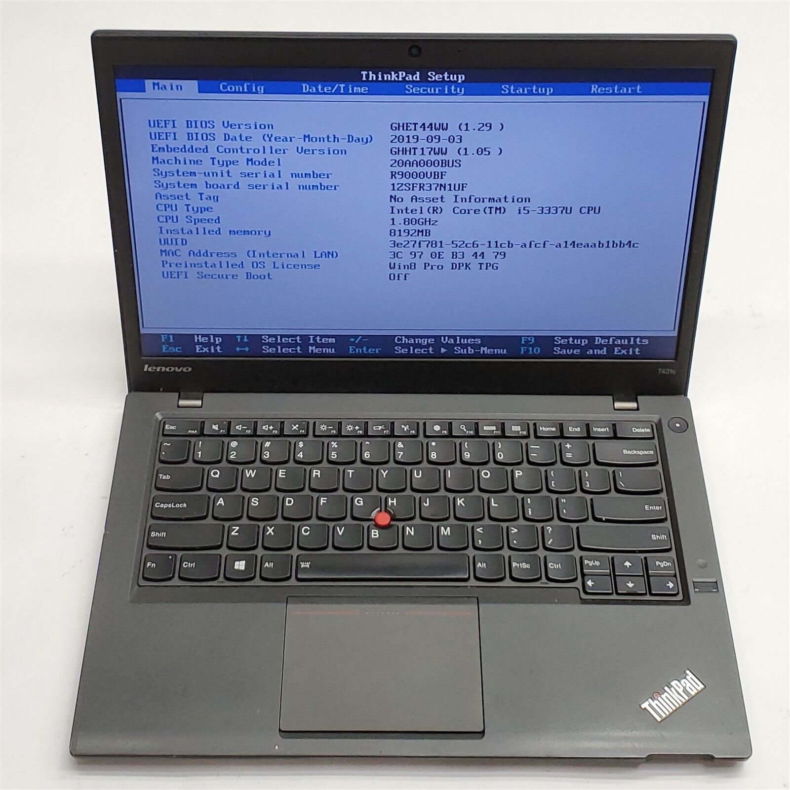 Lenovo ThinkPad T431s Laptop Intel i5 3337U 1.80GHZ 14\