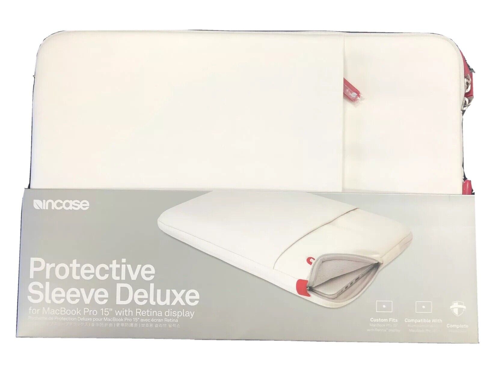 Incase Protective Sleeve Deluxe Pouch Case for MacBook Pro 15” White