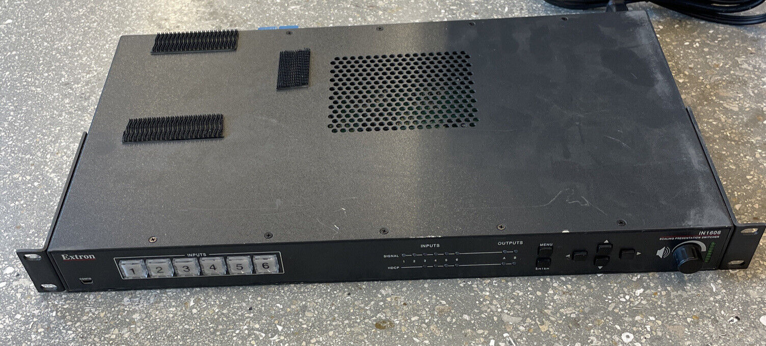 Extron IN1606 Scaling Presentation Switcher w. Power Cord + Rack Ears