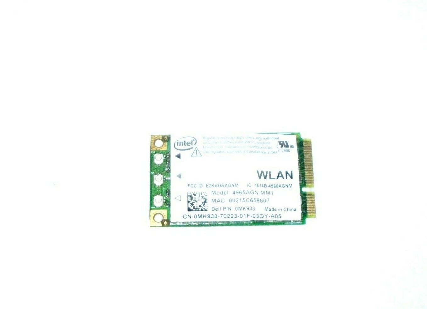 NEW Intel Pro Wireless Wifi 4965AGN 802.11 a/b/g/n MiniCard - MK933