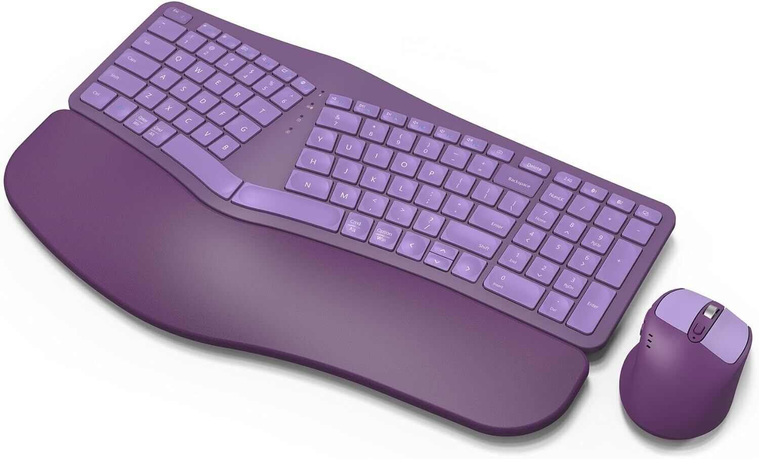 MK960 Ergonomic Wireless Keyboard Mouse Combo, Bluetooth/2.4G Rechargeable 2024 