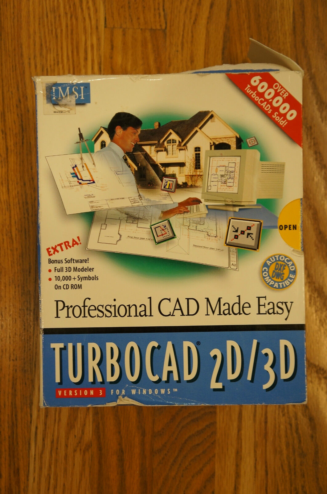 1995 IMSI Professional CAD Made Easy TurboCAD 2D/3D Version 3 Vintage 
