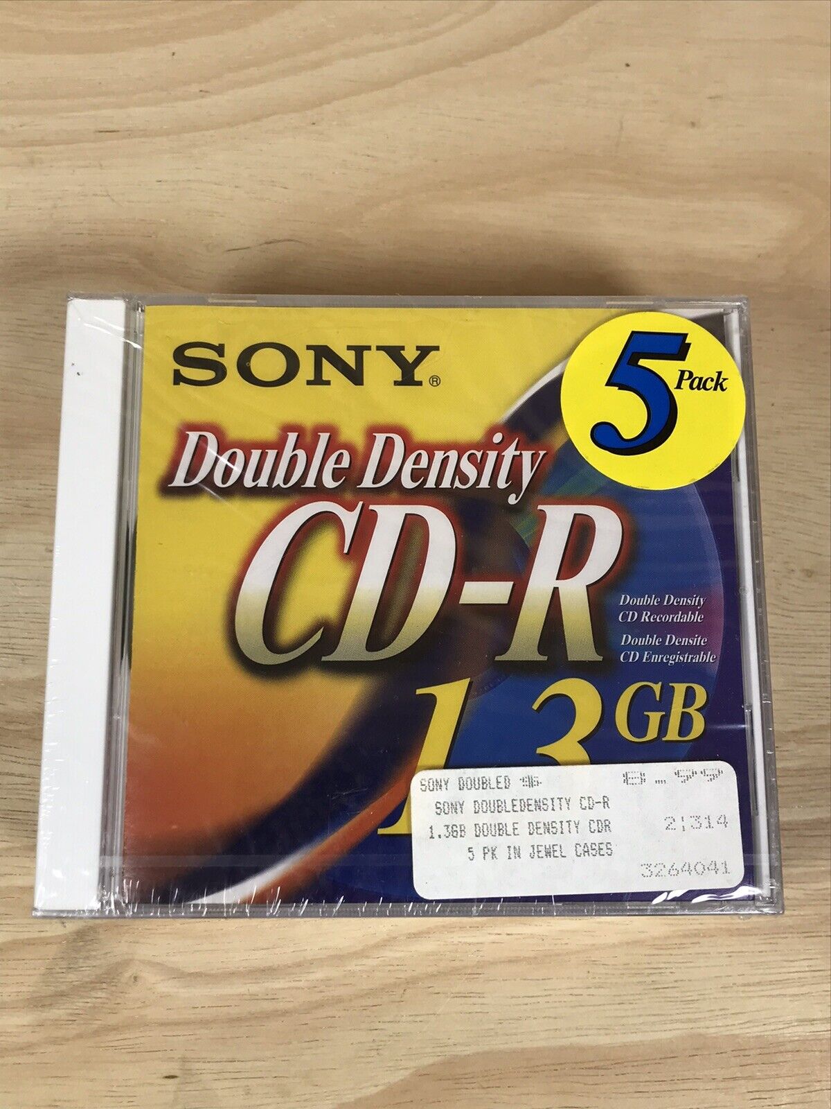 5-pack Sony Double Density CD-R 1.3GB DDCD-R New Factory Sealed