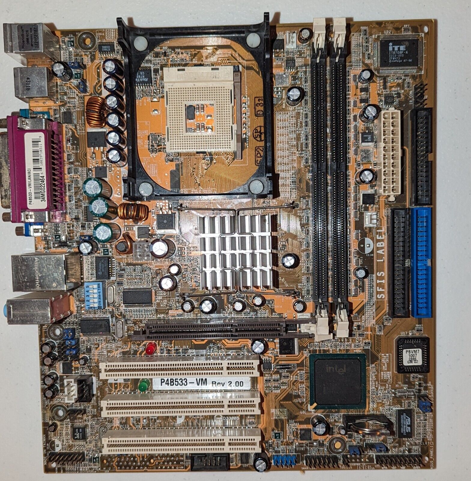 Asus P4B533-VM Motherboard Socket 478 Intel 845G - As-Is