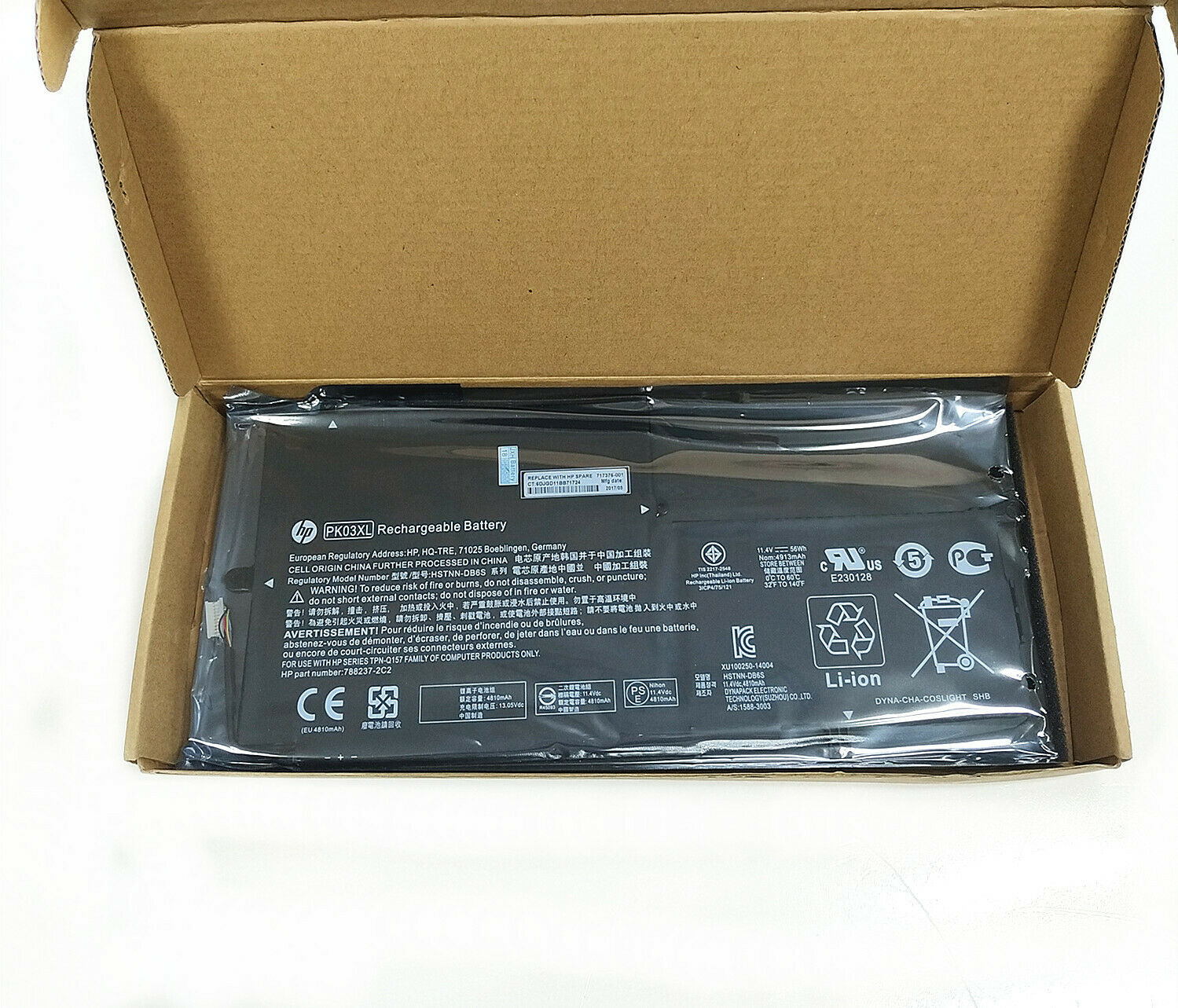 Genuine PK03XL Battery For HP Spectre X360 789116-005 13-4101dx 13-4102dx 13-410