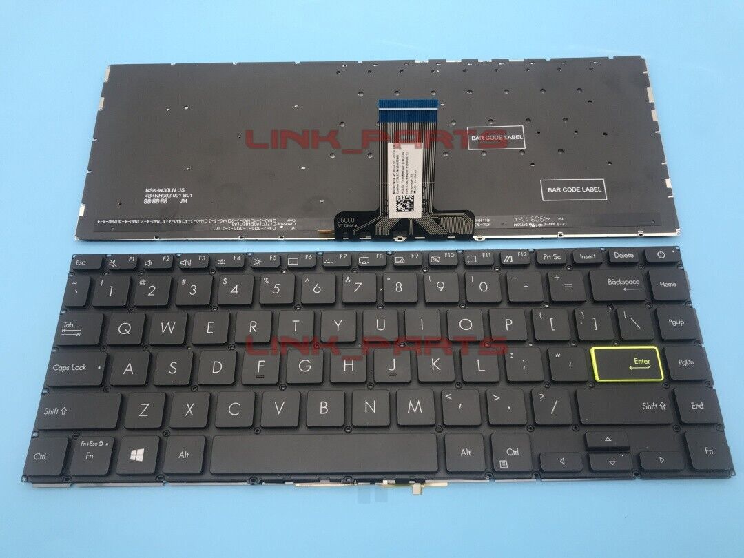 NEW US Keyboard For ASUS VivoBook S14 X421 X421DA X421FA X421UA Backlit Black