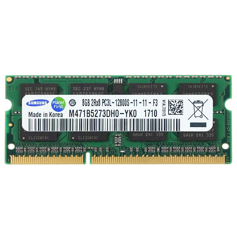 SAMSUNG 8GB DDR3L 1600MHz 204-Pin Sodimm memory LAPTOP RAM PC3L-12800 LOT DDR3L