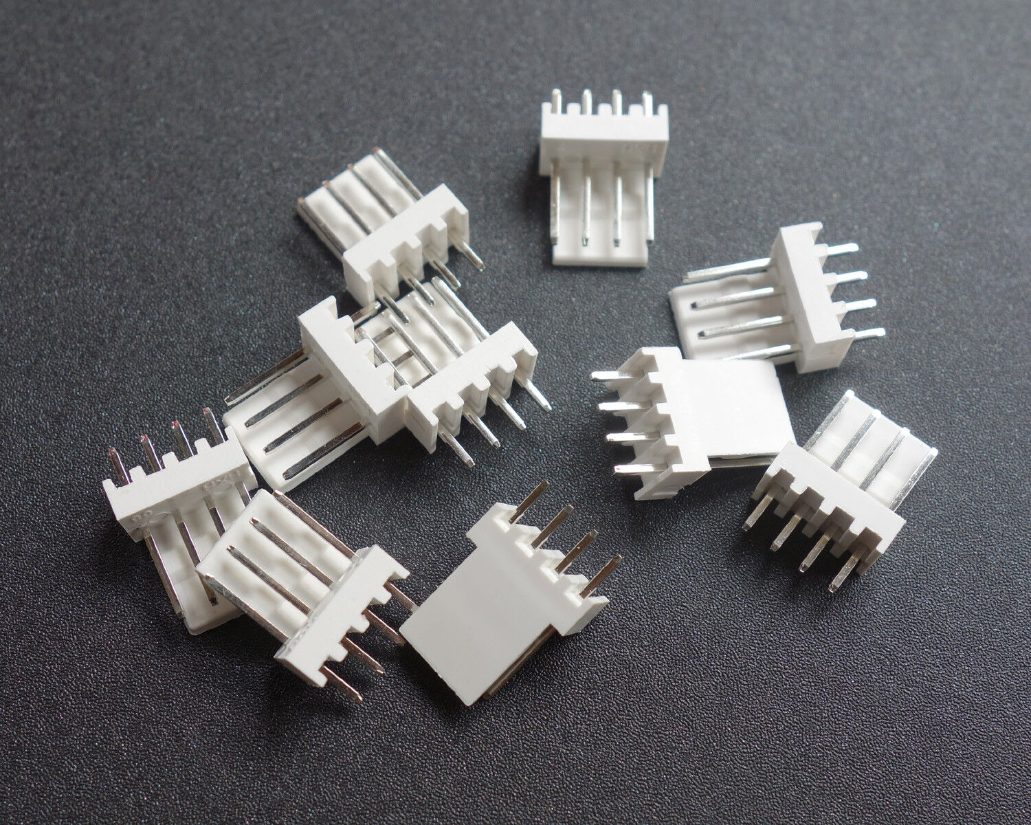 10Pcs White 4-Pin Male Fan Connector Housing Plug 2.54mm Pitch PC Mod Molex New