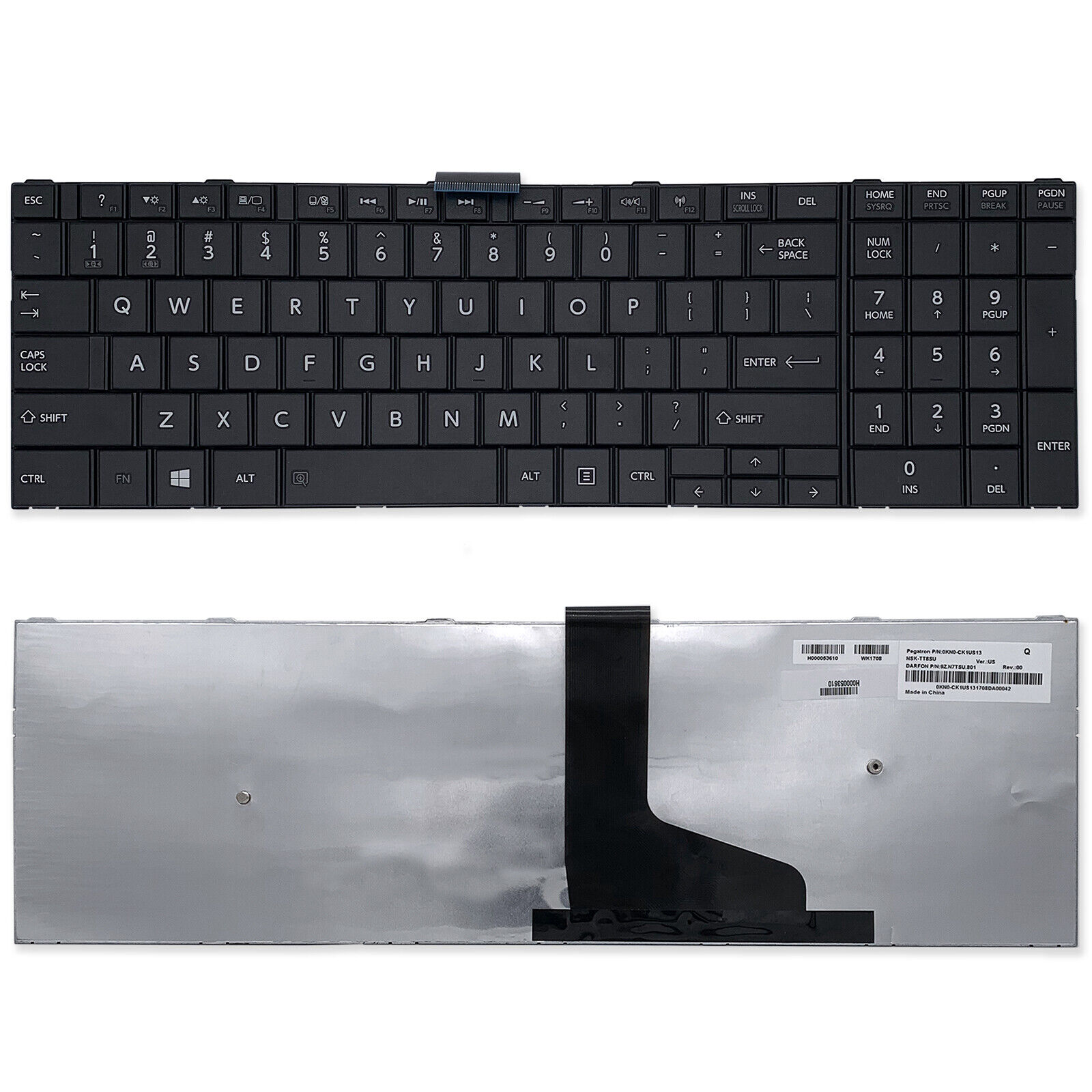 US Keyboard for Toshiba Satellite C55D-A5104 C55D-A5107 C55D-A5108 C55D-A5120