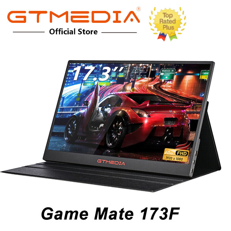GTmedia 17.3'' Portable Screen Monitor Extender For Laptop Nintendo Switch PS5 4