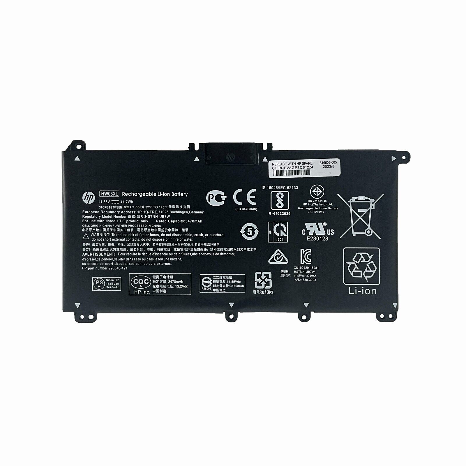 Genuine 41.7Wh HW03XL Battery For HP Pavilion 15-EG 15-EH HSTNN-IB90 L97300-005