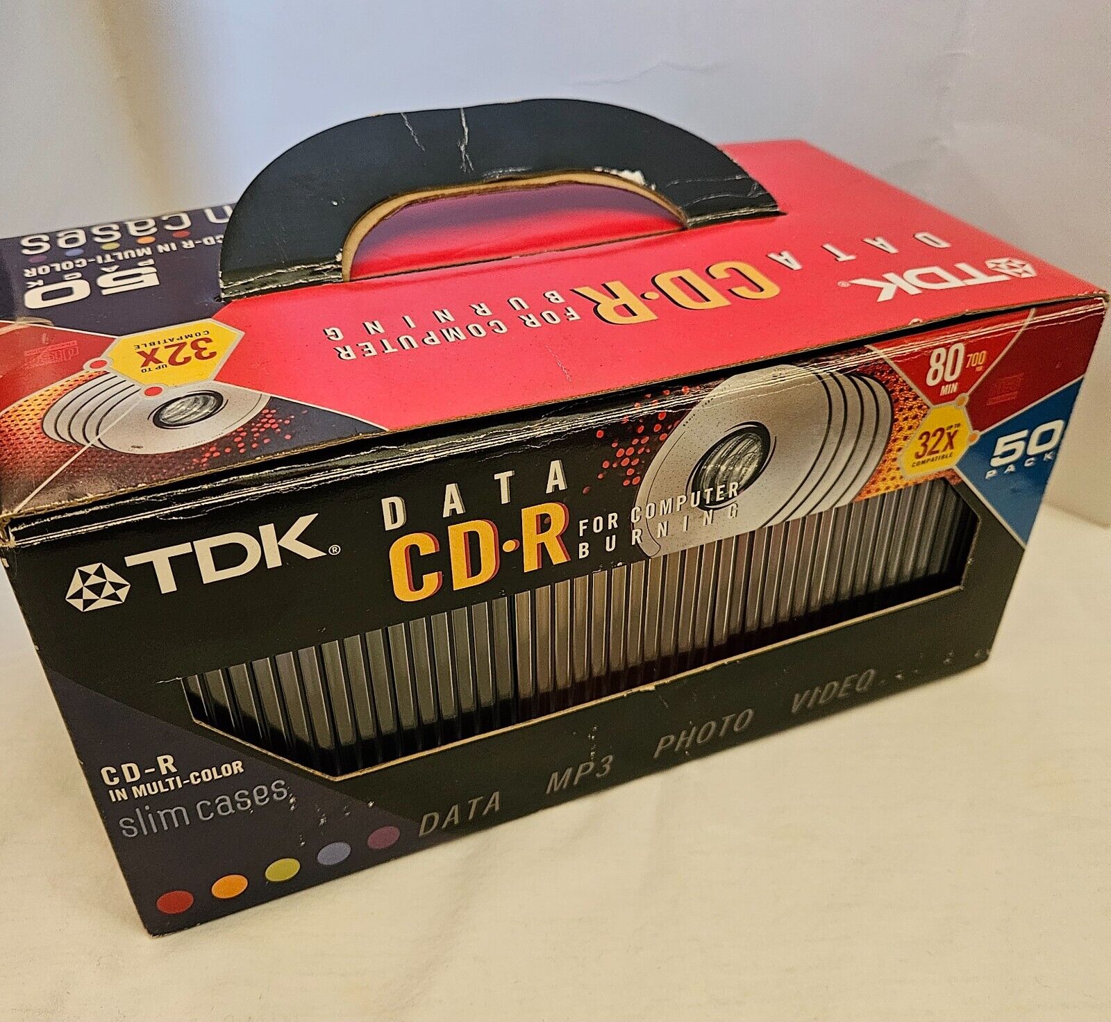 TDK CD-R 80 Min 700 MB 32X, Case 50 Pack, New, Open Box