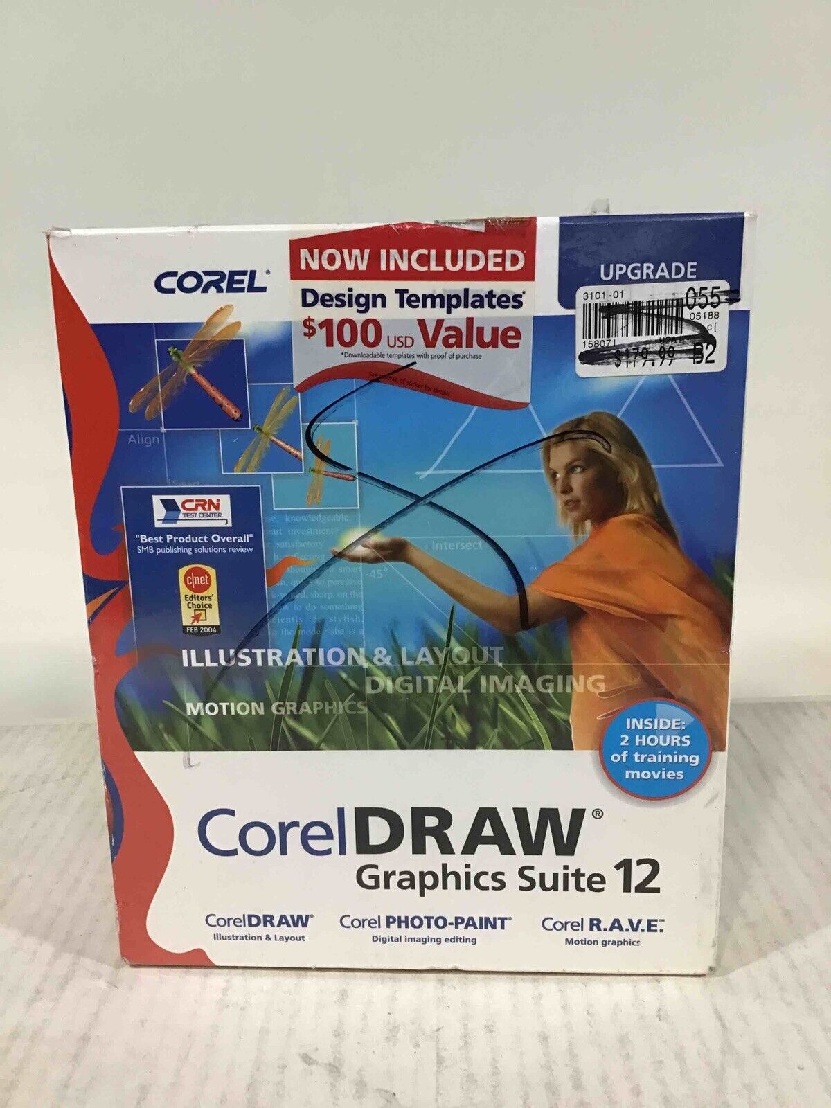 CorelDraw Graphics Suite 12 Upgrade.  Includes 2 Hours Of Training Videos.