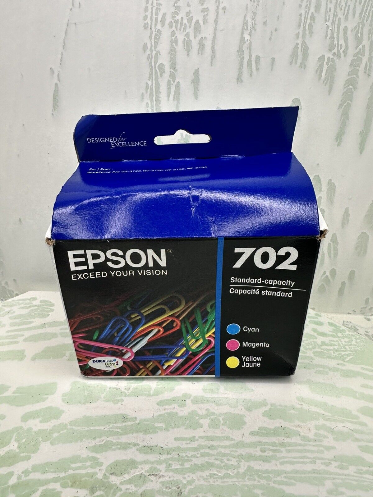 Genuine New Sealed Epson 702 (T702520-S) Tri-Color Ink Cartridge EXPIRE 01/2027