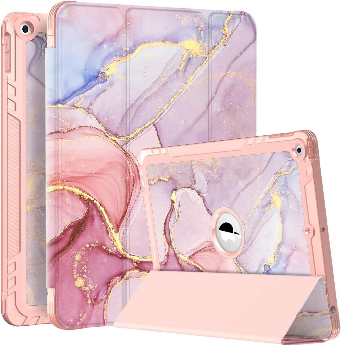 iPad 10.2 case with Pencil Holder Marble
