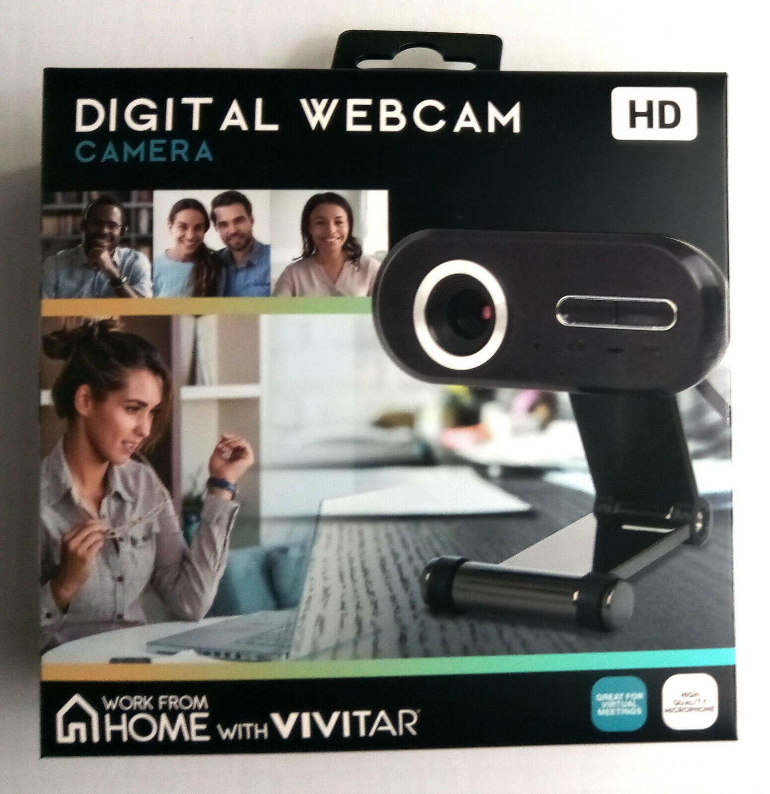 Vivitar VWC104-BLK USB HD Digital Webcam with Microphone, Black NEW SEALED