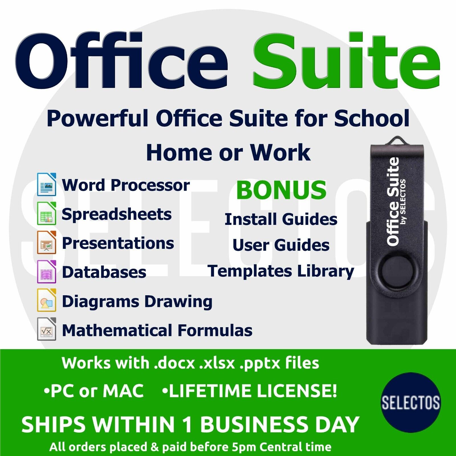 Office Suite 2024 Latest Libre Programs for School Home or Work +Dark Mode +More