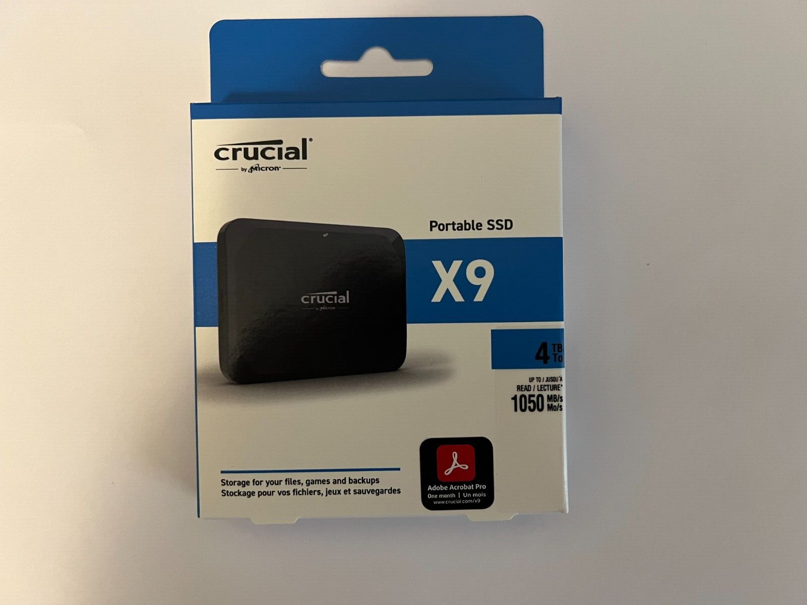 Crucial - X9 4TB External USB-C SSD - Black - NEW - SEALED