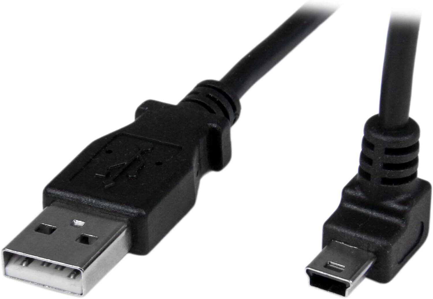 StarTech.com 1m Mini USB Cable Cord - A to Up Angle B - 3 ft / 1m, Black 