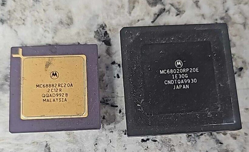 MC68882RC20A FPU 32Bit Coprocessor PGA68 20MHz 68K Microprocessor & mc68020rp20e