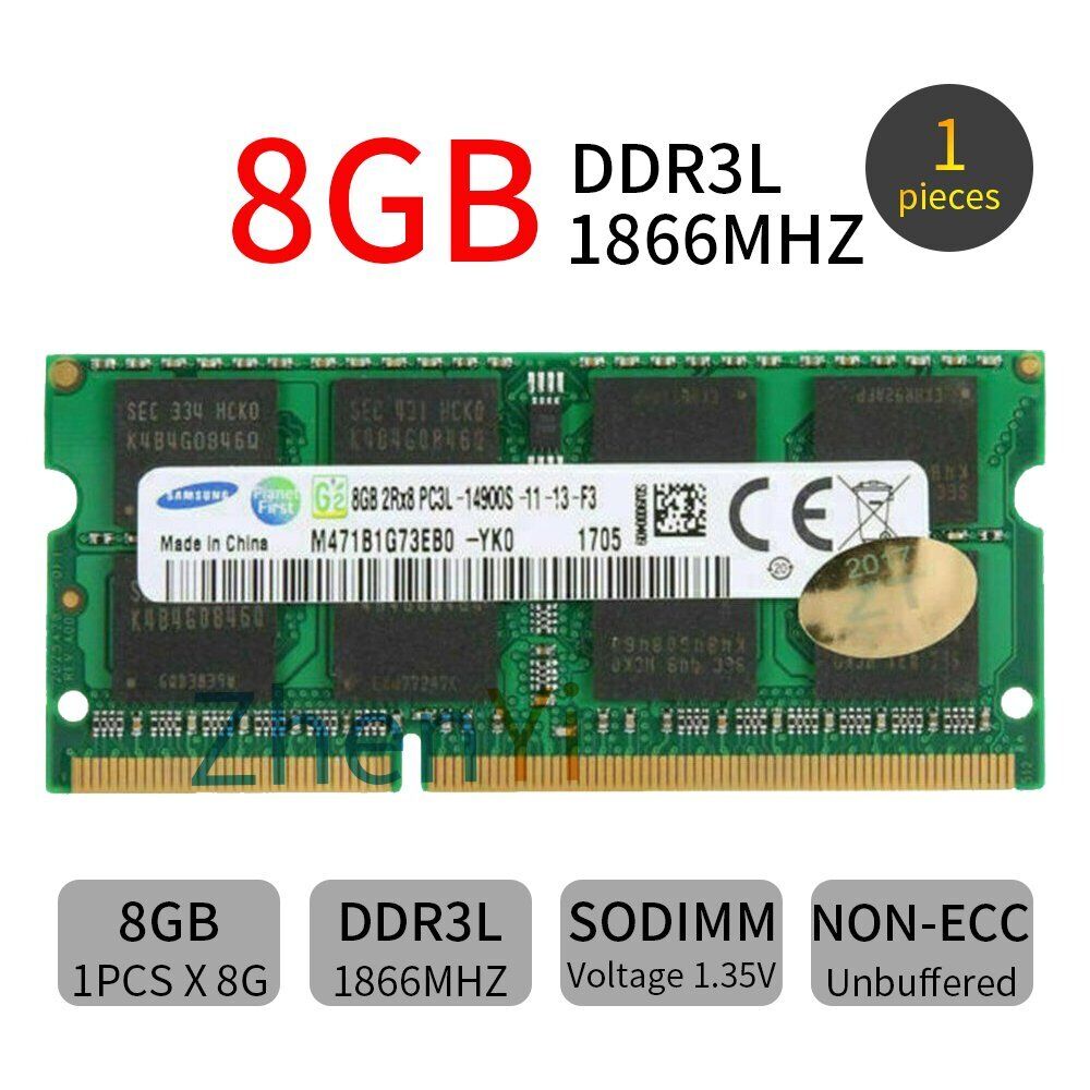 Samsung 32GB 16GB 8GB 1866MHz DDR3L 2Rx8 PC3L-14900S Laptop Memory SDRAM LOT BT