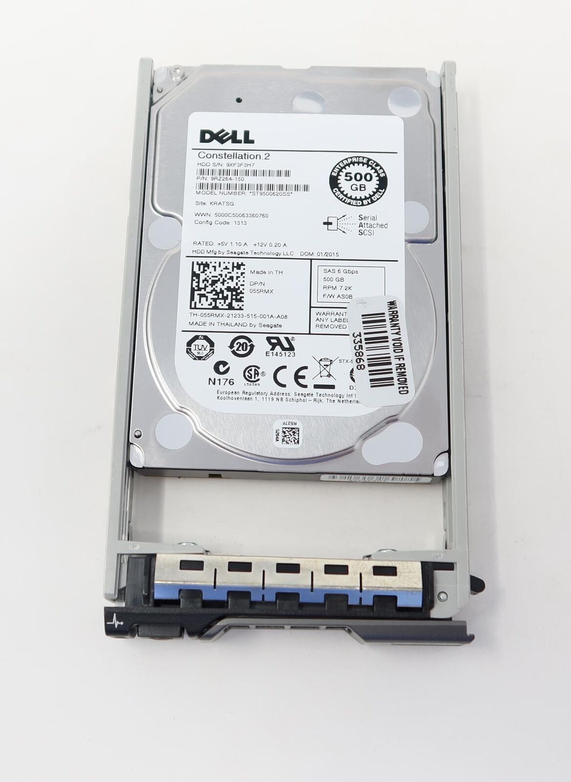 55RMX Dell 500GB 7.2K 6Gbps 2.5