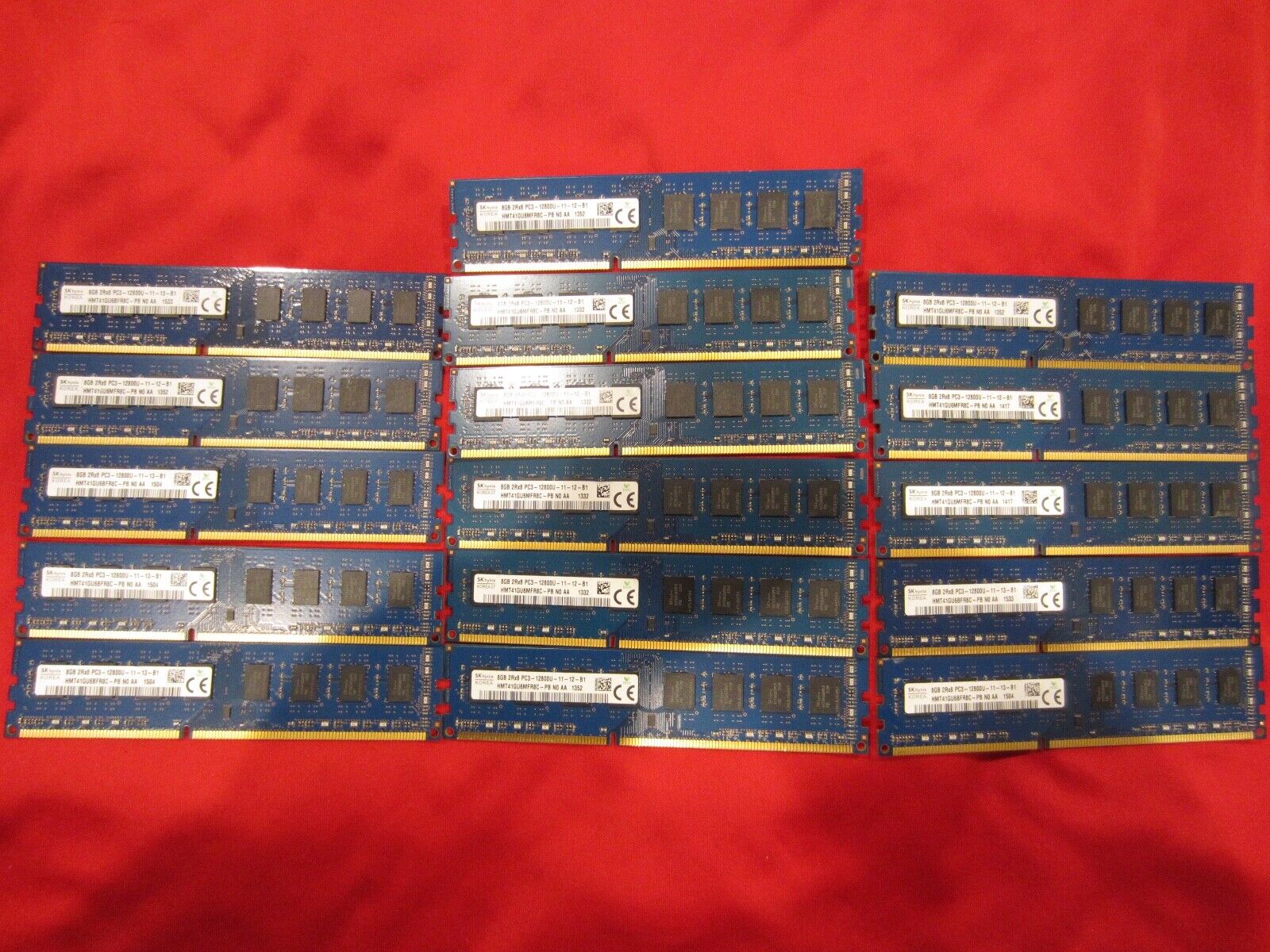 Lot of 31pcs SKhynix 8GB PC3/PC3L-12800U DDR3-1600Mhz Non-Ecc Desktop Memory