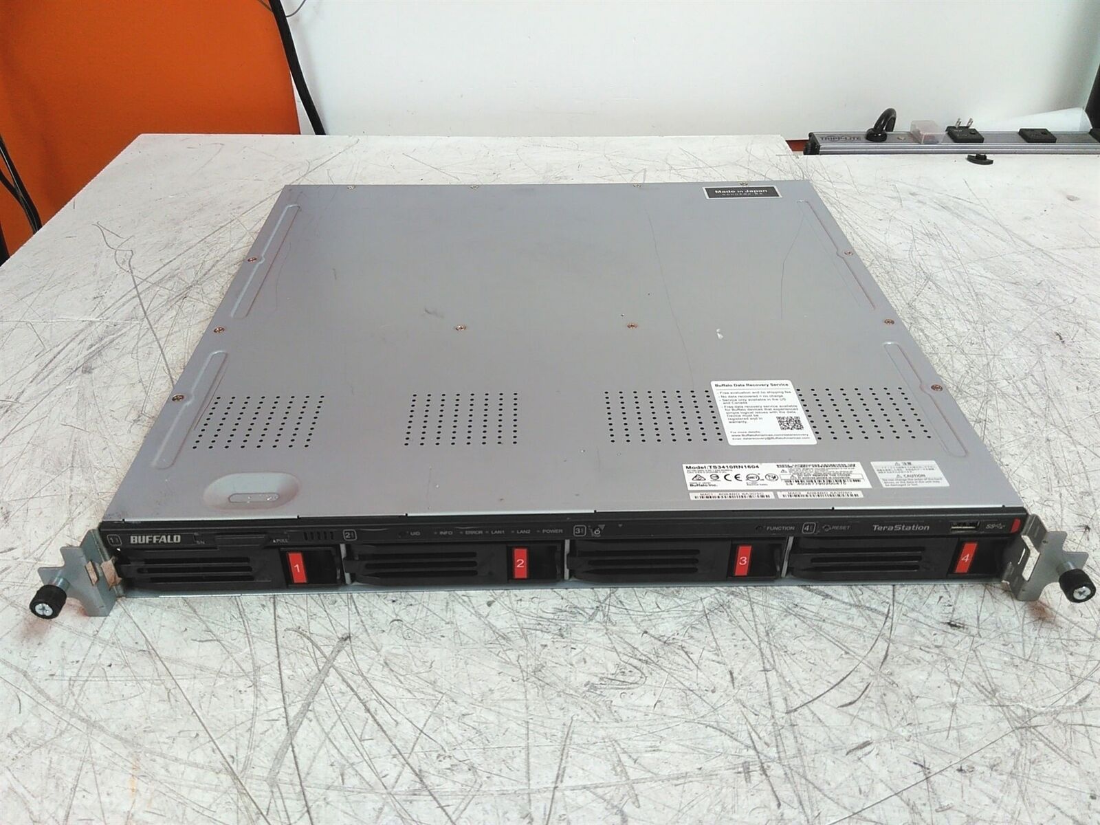 Power Tested Only Buffalo TeraStation TS3410RN1604 4 Bay NAS No HD AS-IS