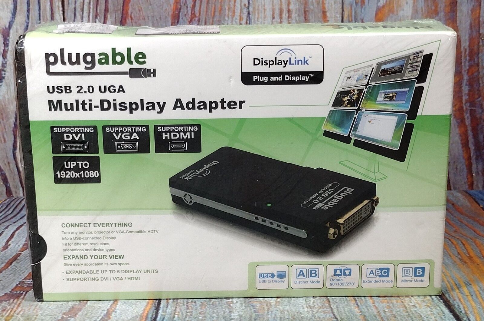 Plugable USB 2.0 UGA Multi-Display Adapter - NEW