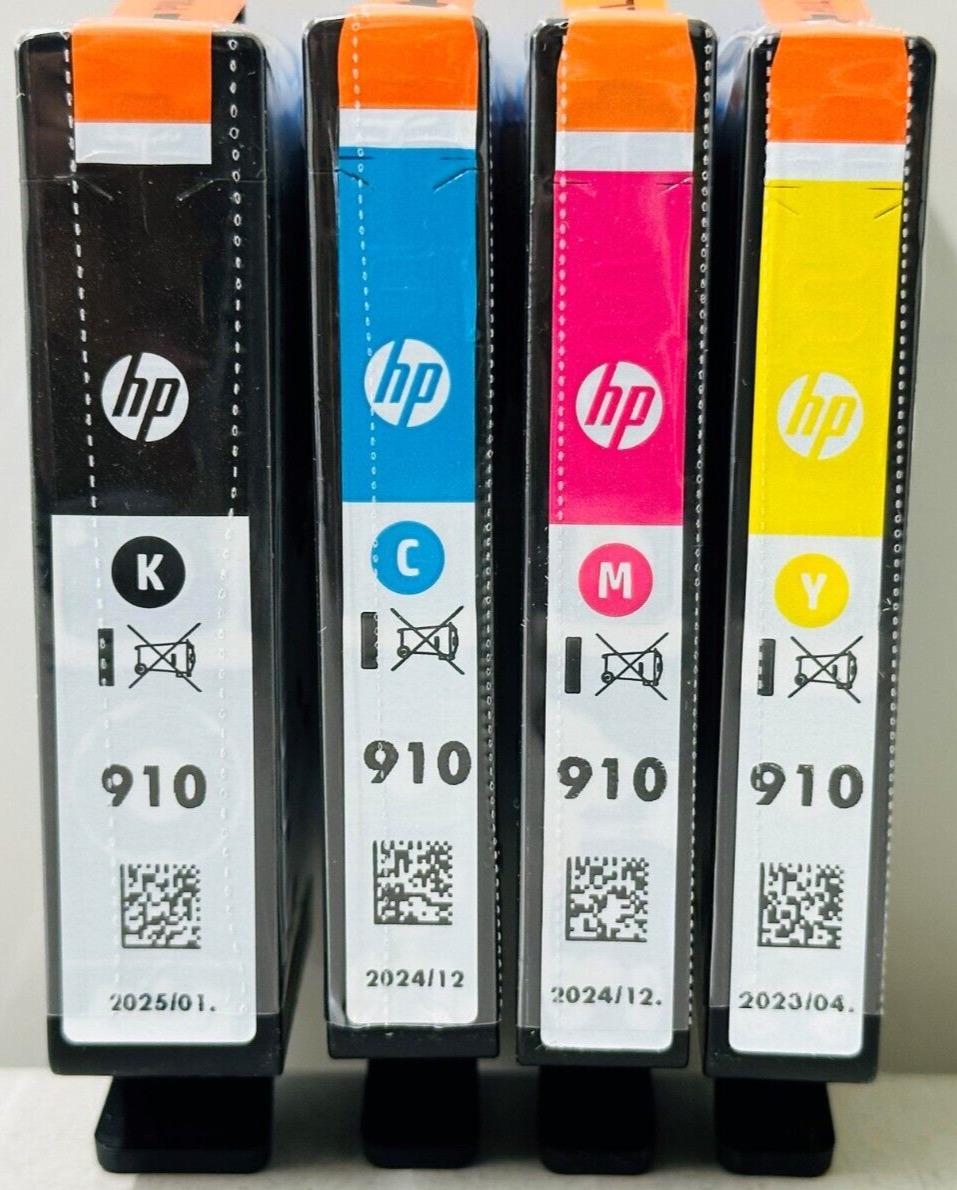 New Genuine HP 910 Black Color Ink Cartridges Exp. 2023 2024 HP OfficeJet 8035