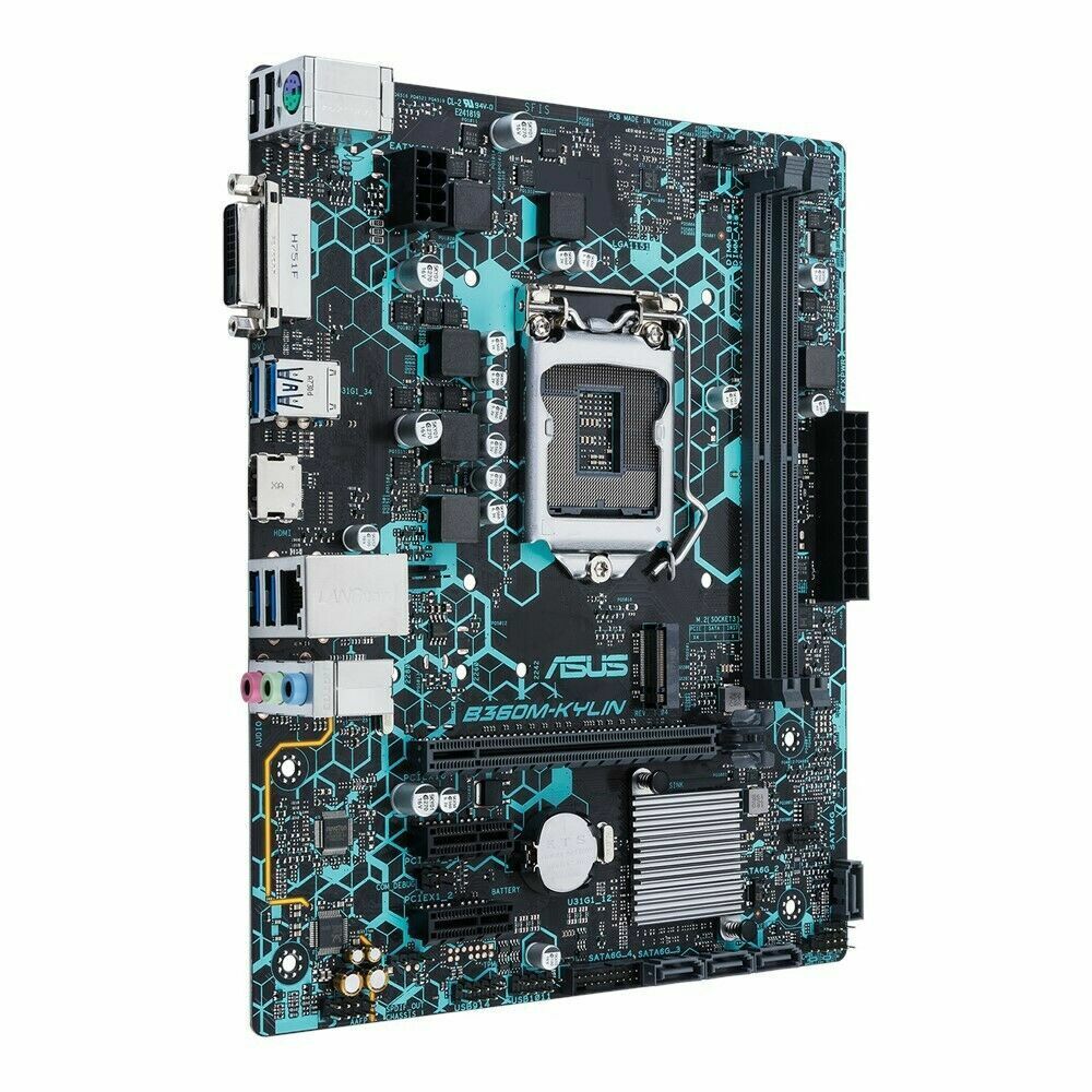 ASUS B360M-KYLIN Motherboard Intel B360 2×DDR4 LGA1151 Micro ATX 1×M.2 HDMI