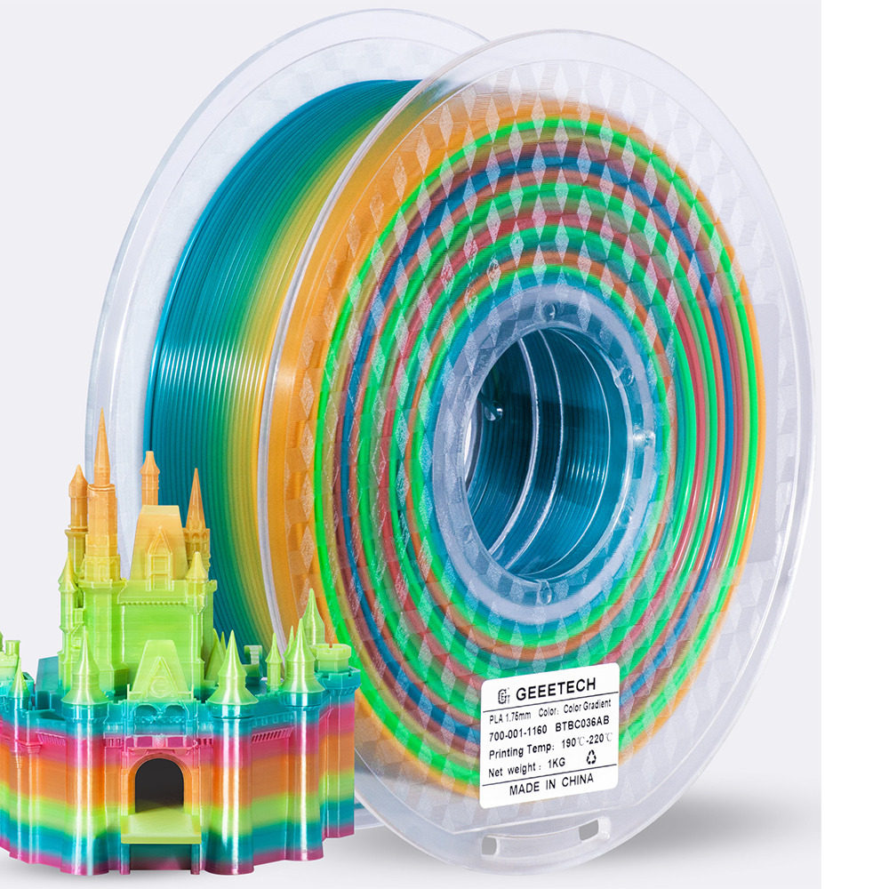 GEEETECH 3D Printer Filament Regular PLA multicolor Colors 1.75mm Consumables US