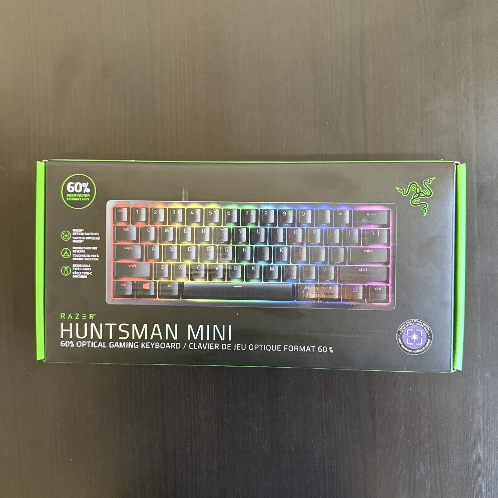 Razer Huntsman Mini 60 TKL Gaming Keyboard - Black (RZ03-03390500-R3U1)