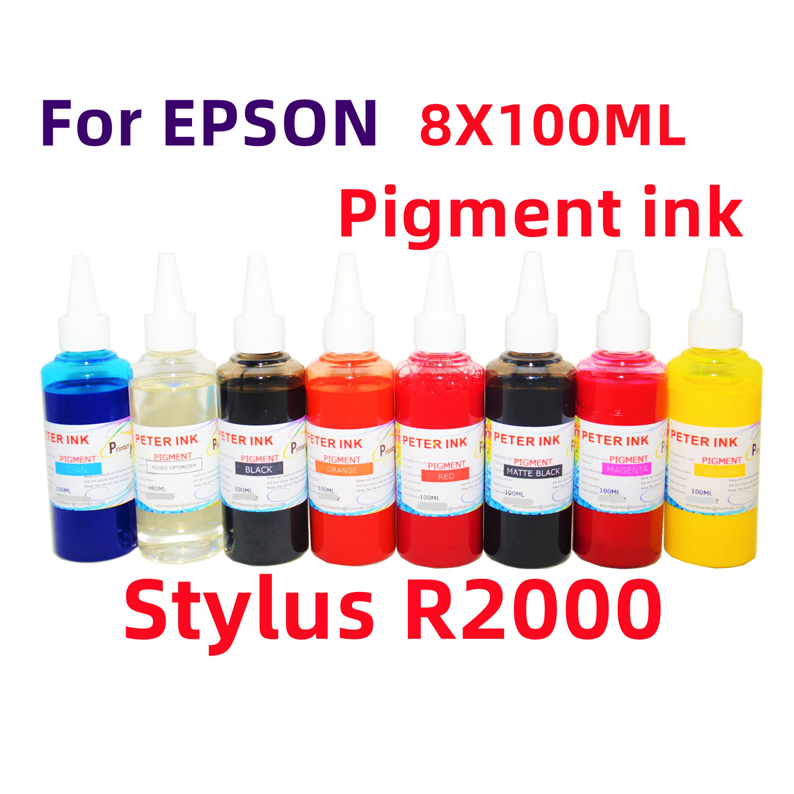 8X100ML Premium Pigment refill ink for R2000 printer CISS CIS T159 159