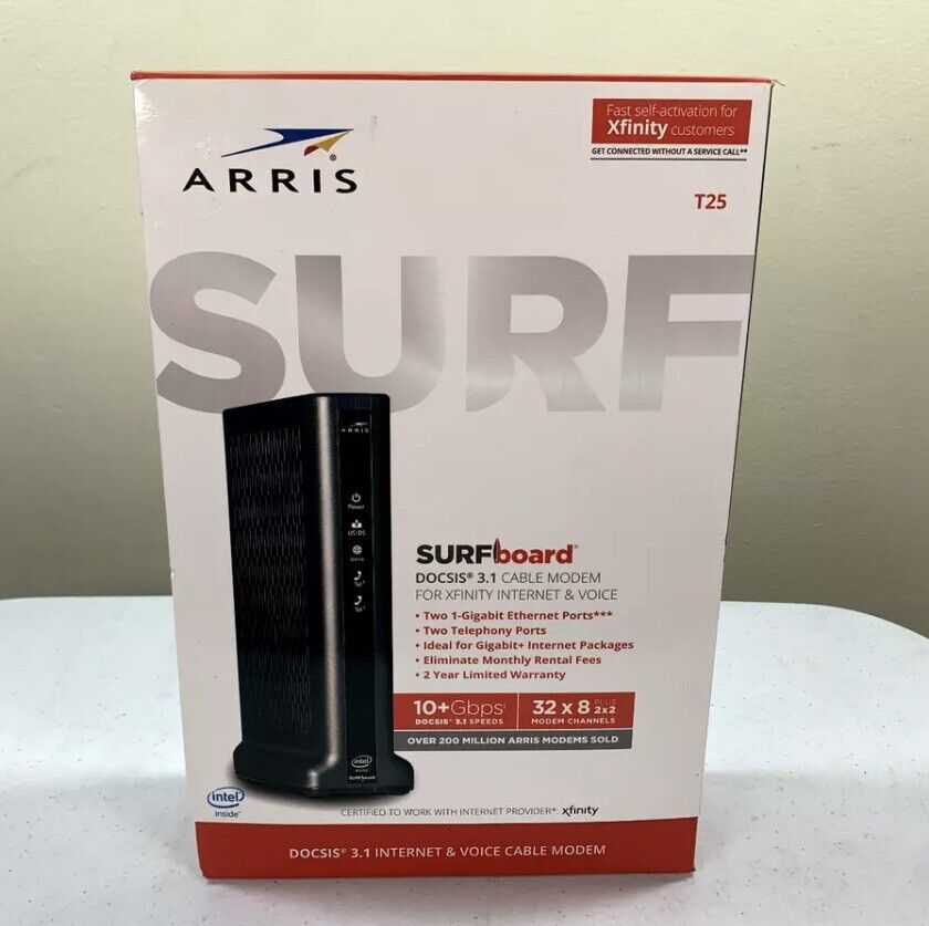Good Condition ARRIS T25 Surfboard DOCSIS 3.1 Cable Modem Xfinity Internet