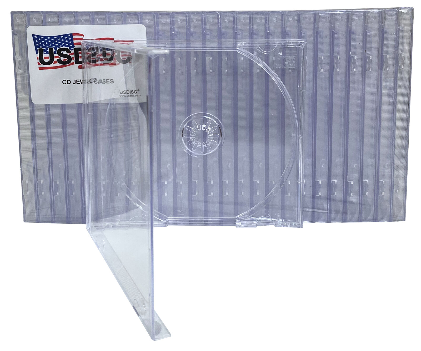 400 USDISC CD Jewel Cases Standard 10.4mm, Single 1 Disc (Clear) Lot