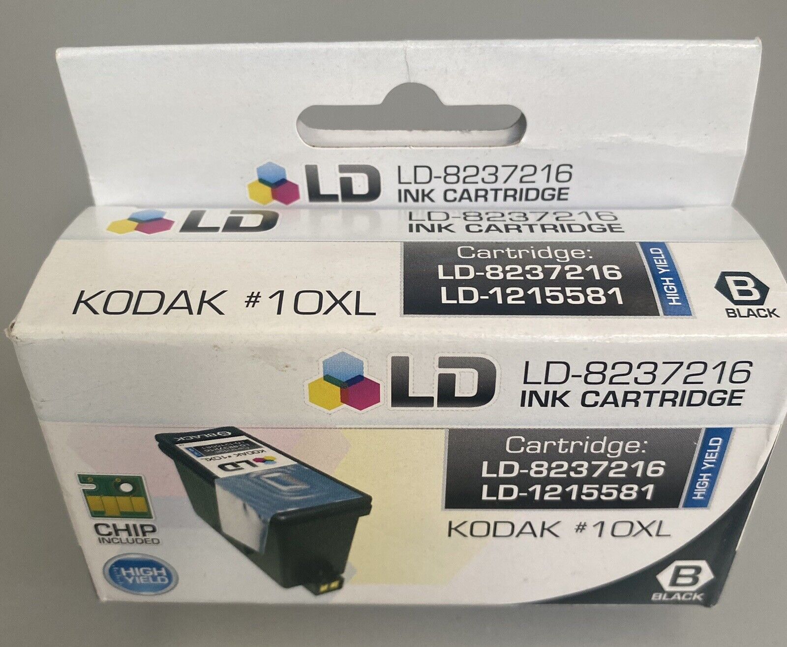 New LD-8237216 or LD-1215581  10XL Ink Cartridge High Yield Black Use With Kodak