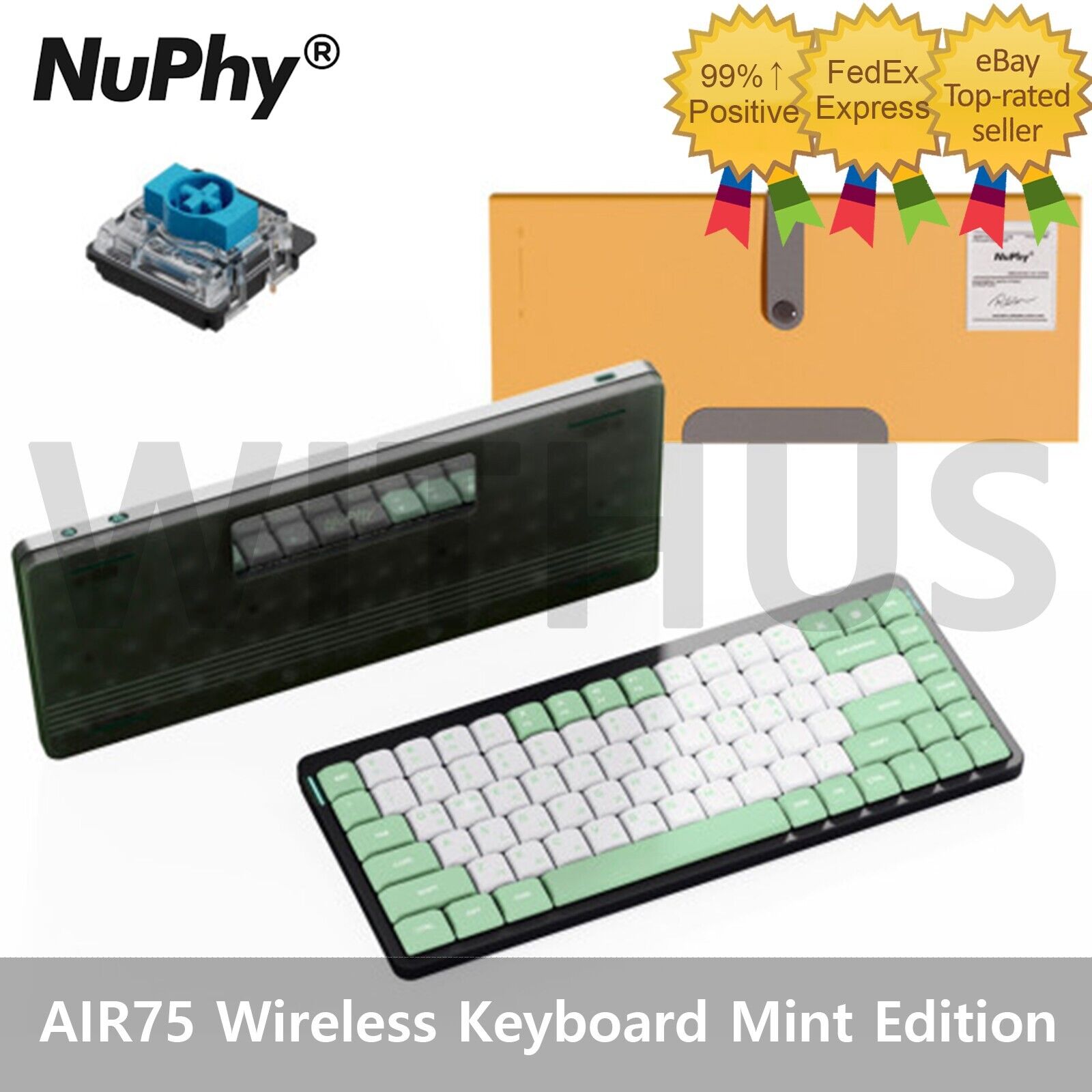 NuPhy AIR75 Wireless Mechanical Keyboard Mint Edition 2.4G (Exclusive Case)