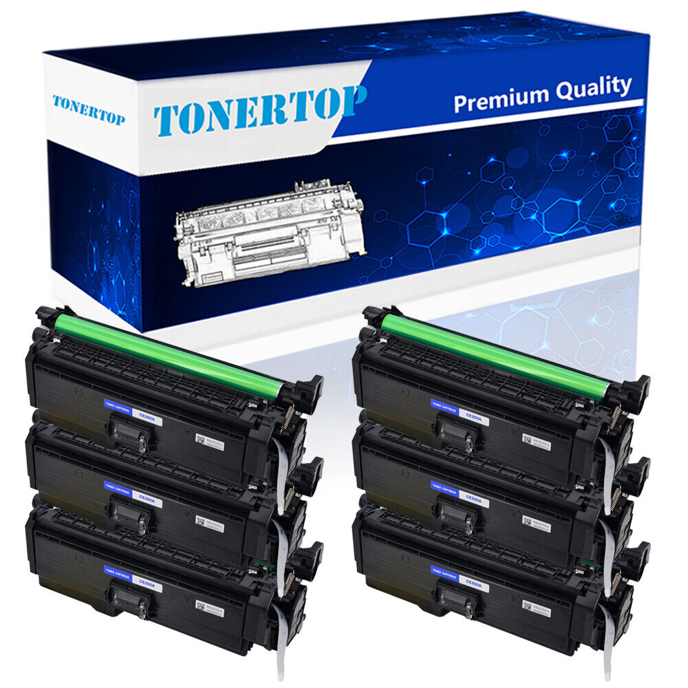 6PK Toner Fits for HP 647A LaserJet CP4025n CP4025dn CP4525n CM4540fskm CE260A