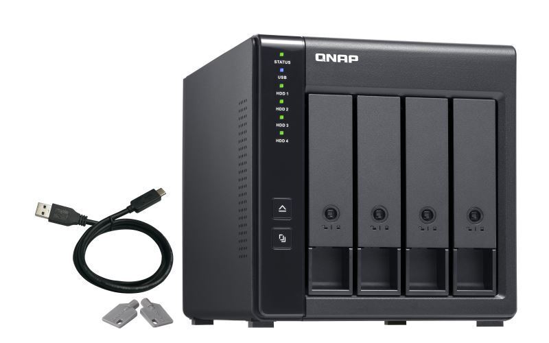 QNAP TR-004 HDD/SSD enclosure Black 2.5/3.5\