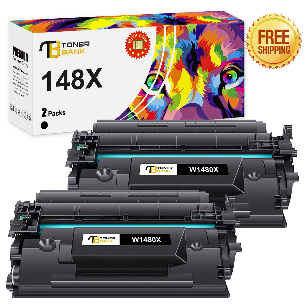 1-4 High Yield Black Toner (WITH CHIP) For HP 148X W1480X LaserJet Pro 4001 4101