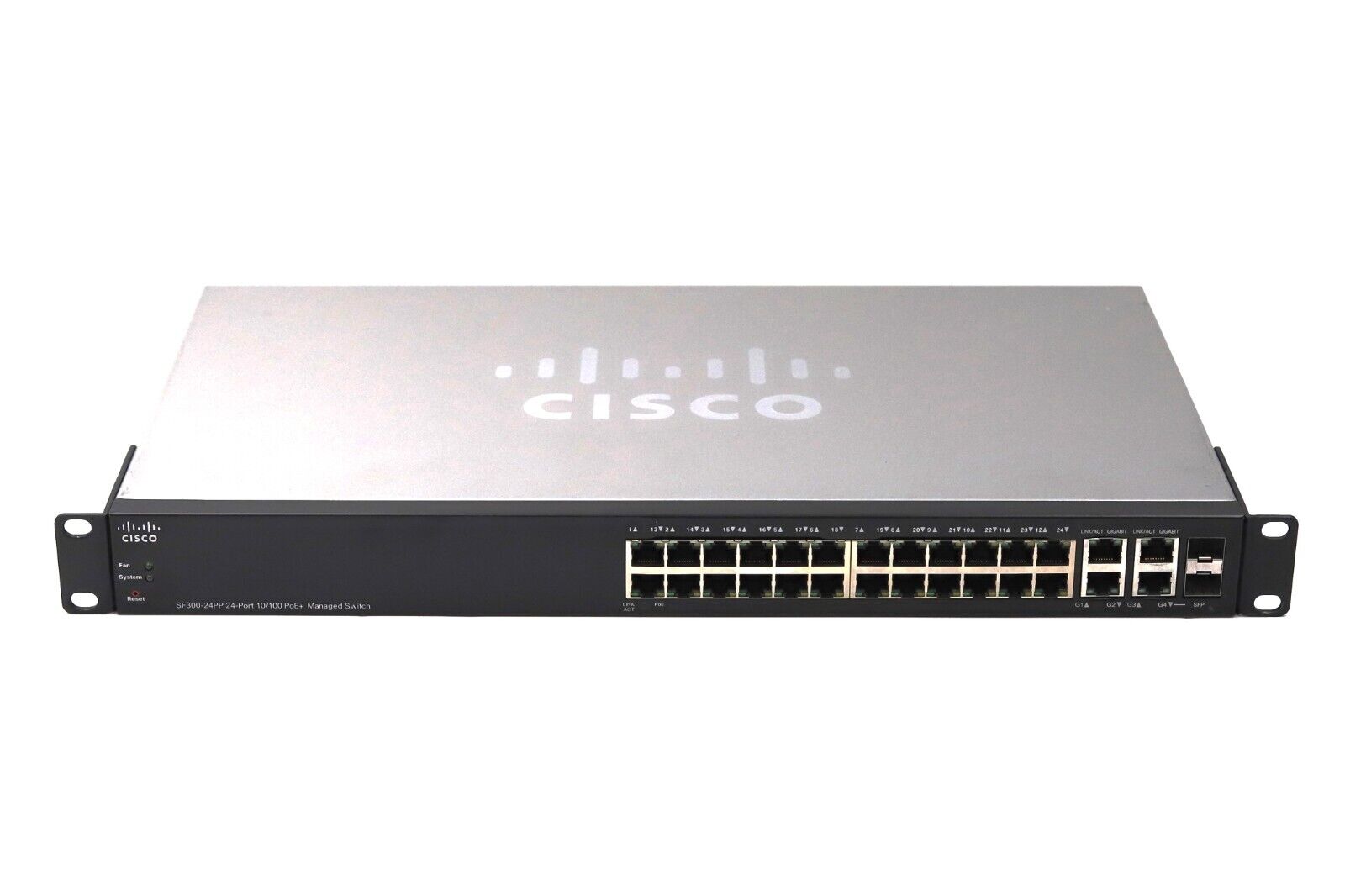 Cisco SF300-24PP 24-Port PoE Managed Ethernet Switch W/Ears P/N:SF300-24P-K9 V02