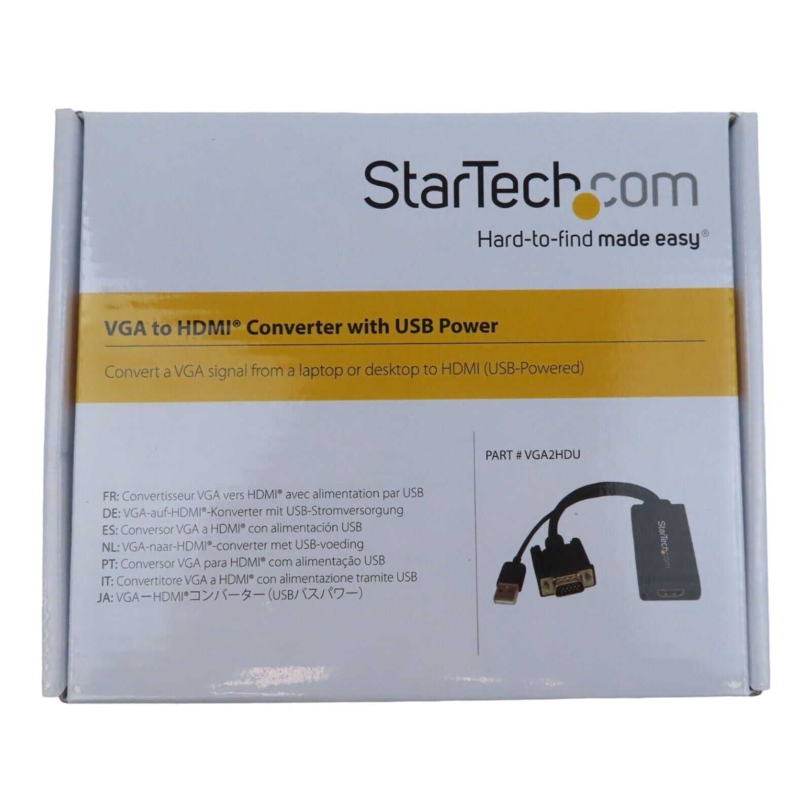 StarTech.Com VGA2HDU VGA to HDMI Video Converter 1920 x 1080 Resolution New