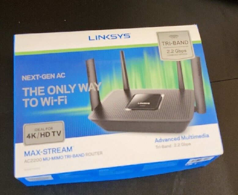 LINKSYS NEXT GEN AC WIFI TRI BAND 2.2 GBPS AC2200 MU-MIMO TRI BAND ROUTER IN BOX