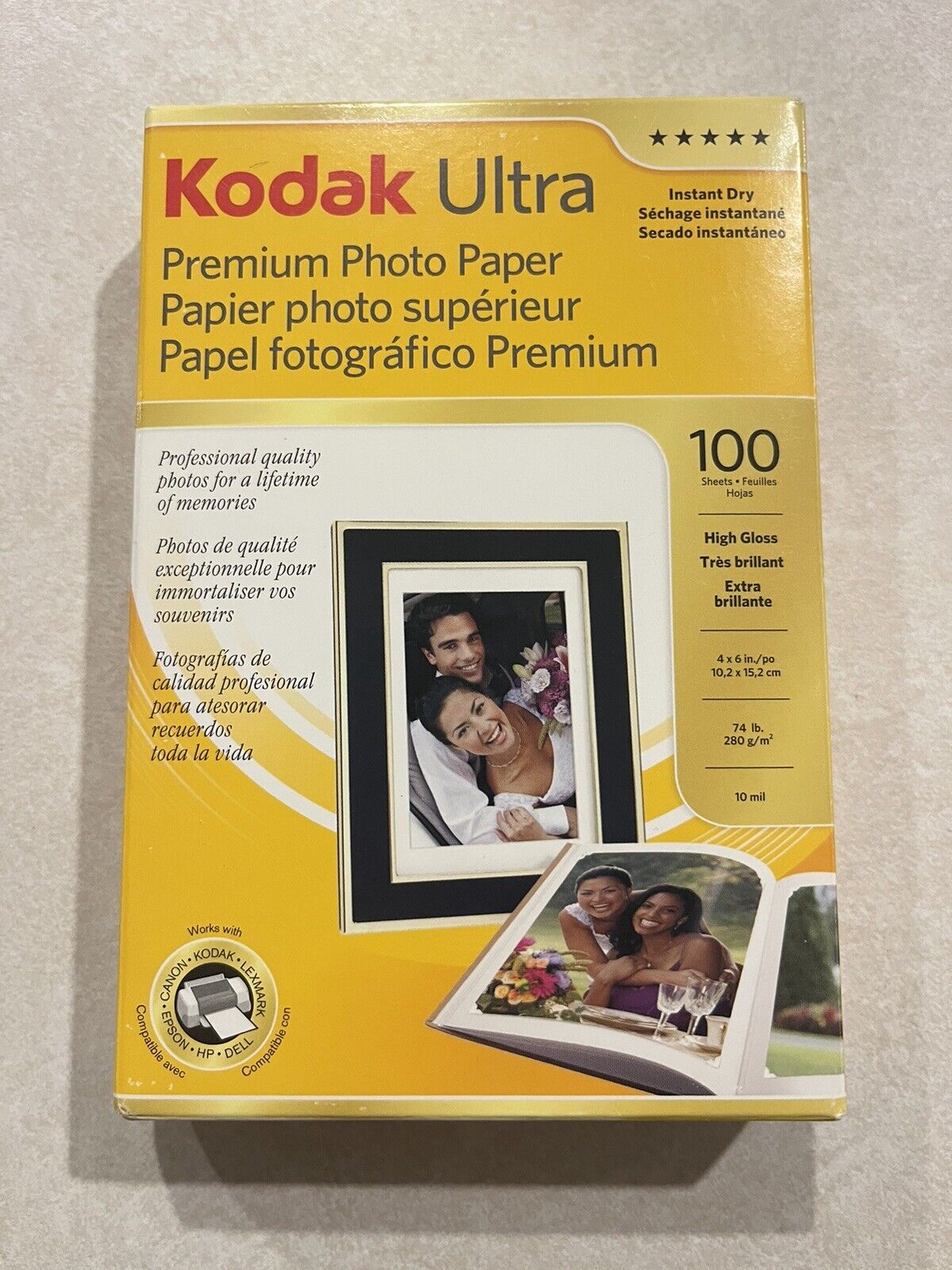 Kodak Ultra Premium Photo Paper  4” x 6”~ High Gloss Printer Paper Open Box