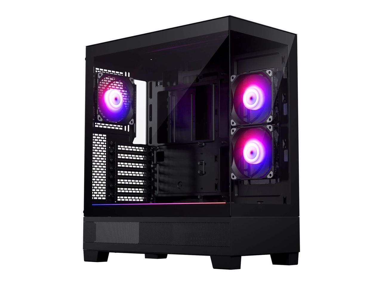 Phanteks XT View, Mid-Tower Gaming Chassis, Tempered Glass Front and Side
