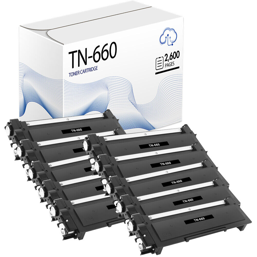 10PK High Yield TN660 Toner for Brother MFC-2700DW DCP-2540DW HL-L2300D HL-2305W